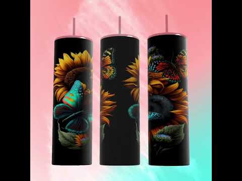 🌻🦋 Embrace the Beauty of Nature with Our Sunflower and Butterfly Digital Art! 🎨