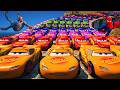 GTA 5 SPIDERMAN Cars Challenge Lightning & Monster McQueen Jackson Storm Miss Fritter & Friends Cars