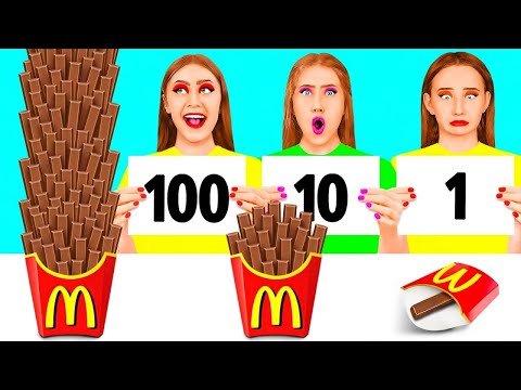 100 Layers of Food Challenge Crazy Challenge by Fun Fun