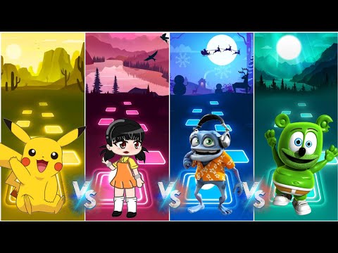 Pikachu Vs Squid Game Vs Crazy Frog Vs Gummy bears ||| TilesHop EDM RUSH