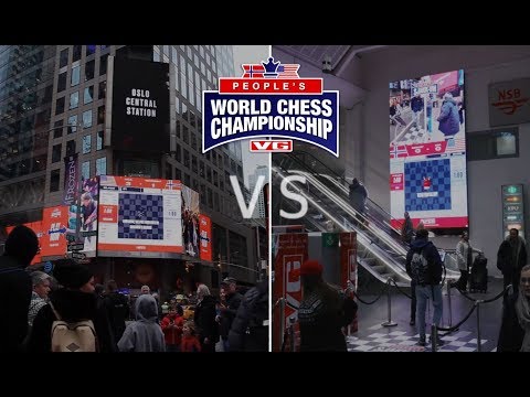 ⁣People's World Chess Championship streams live in Oslo & NYC
