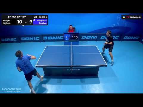 09:30 Vadym Hryban - Vladyslav Kaluhin 28.07.2023 TT Euro.Cup Ukraine Star. TABLE 4