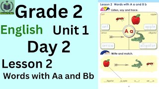 Download the video "Grade 2 English Unit 1 Lesson 2 | Words with Aa and Bb | Day 2 | Myanmar New Curriculum "