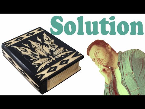 Romanian Puzzle Box - Large Black from Transylvany Art - Solution