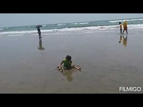 Zayan playing at sea beach part-1