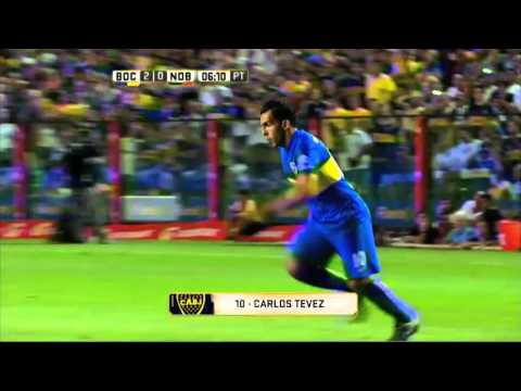 Gol de Tevez. Boca 2- Newell's 0. Fecha 4. Primera División 2016.