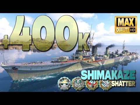 Shimakaze: Torpedo terror for +400k on Shatter - World of Warships