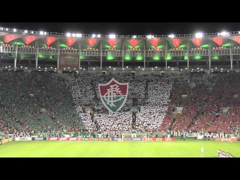 "Torcida do Fluminense faz mosaico em 3D" Barra: O Bravo Ano de 52 &bull; Club: Fluminense