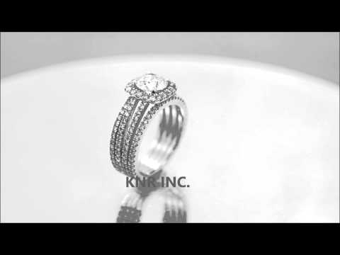 18K WHITE GOLD ROUND CUT DIAMOND ENGAGEMENT RING TRIPLE SHANK ART DECO 1.89CTW - KNR INC - 479