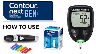 Check blood sugar with Contour Next GEN / Contour Plus Elite meter