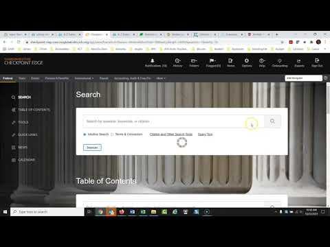 Checkpoint Accounting/Tax Database How To for Federal Tax Law Analysis