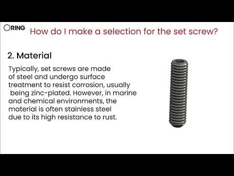 الـ Set Screw وكيف تختار النوع المناسب