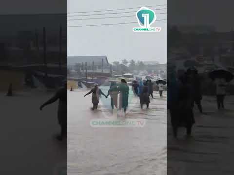 WATCH: Teshie Bush Road Flooded After Heavy Rains