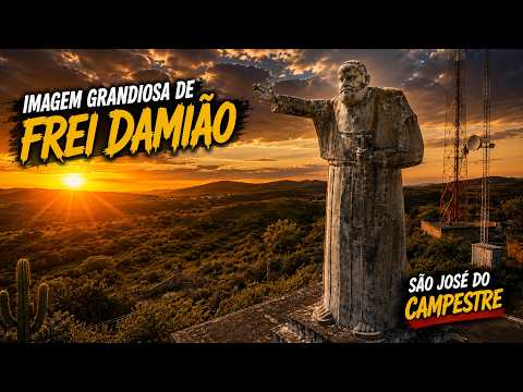A Bela SÃO JOSÉ DO CAMPESTRE e a imagem GIGANTE de FREI DAMIÃO