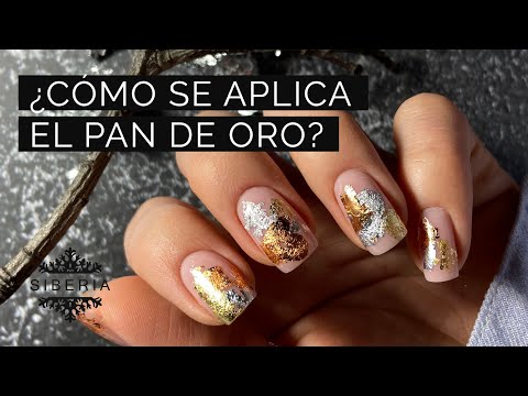 ¿Cómo se aplica el Pan de Oro en las uñas? ✨ hoja de oro uñas