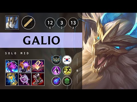 Galio Mid vs Azir - KR Challenger Patch 25.13