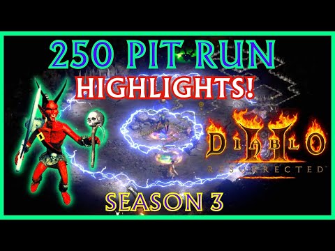 D2R Season 3 - 250 Pit Runs Loot Highlights (RARE UNIQUE DROPS)