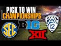 College Football Futures: PICK TO WIN for SEC, Big Ten, Pac-12, Big 12 Conferences  | CBS Sports HQ