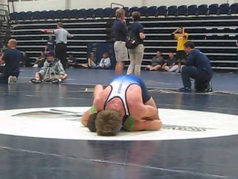 Cal Baptist Open Wrestling Tournament 2010 - 141SEMI: Kyle Chene vs Mitch Newcomer