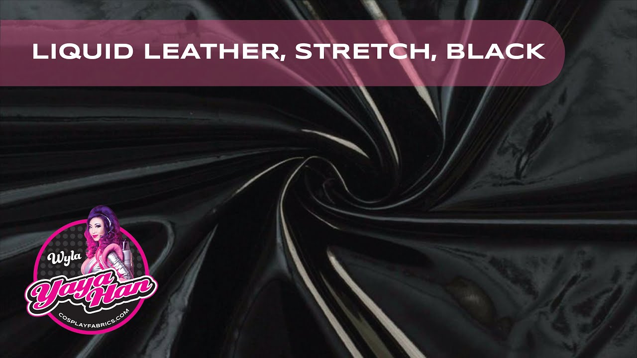 Yaya Han Cosplay Black Low Stretch Faux Leather Fabric - Faux Leather & Suede Fabric - Fabric