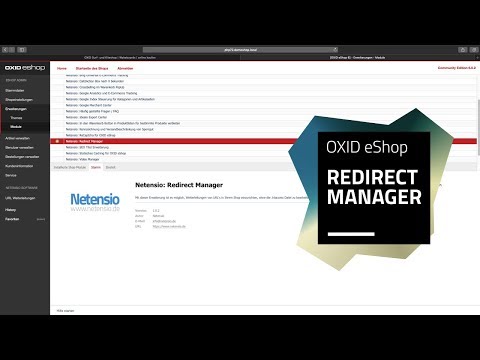 OXID eShop Modul: Redirect Manager
