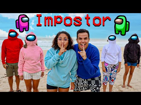 WE PLAYED AMONG US IN REAL LIFE ON THE BEACH! - THERE WAS A FIGHT! - (Impostor IQ 999,999,999)