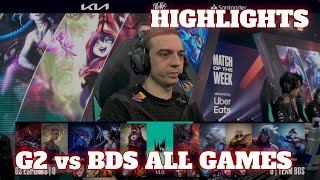 G2 vs BDS - All Games (Bo5)  Highlights | Upper Final LEC Spring 2024 Playoffs | G2 Esports vs BDS
