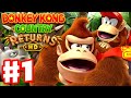 Donkey Kong Country Returns HD Full Game Walkthrough Part 1 Jungle