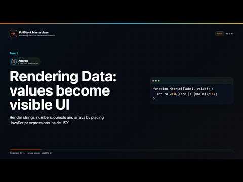 Rendering Data Values Become Visible Ui Explained Fullstack Masterclass React Course