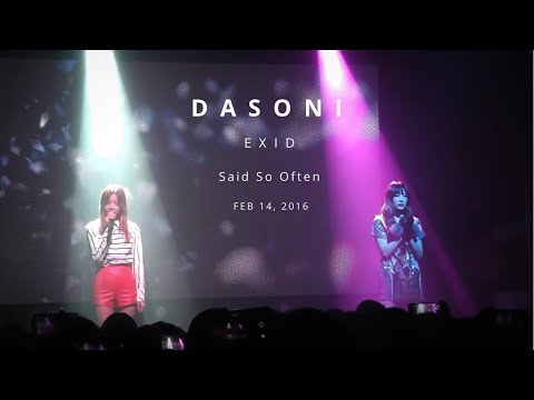 160214 EXID LEGGO SHOW - DASONI - Said So Often