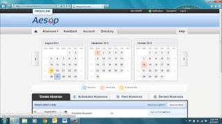 Entering an absence request using AESOP