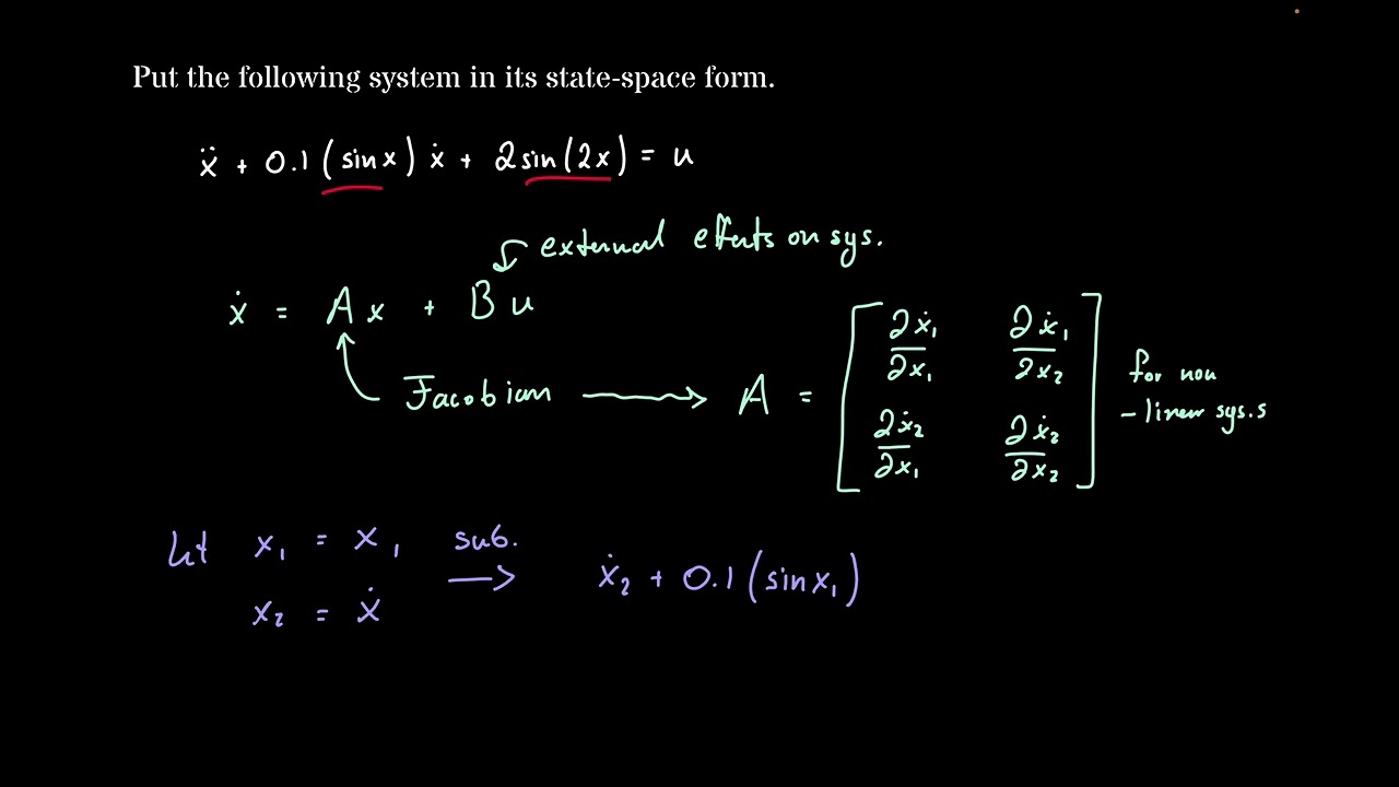 Nonlinear System State-Space Form
