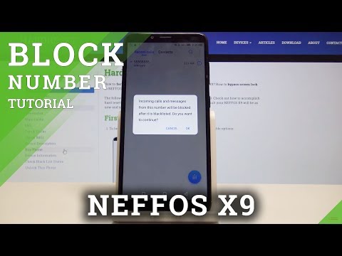 Block Contact in NEFFOS X9 - Create Blacklist