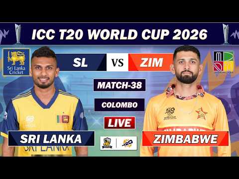 SRI LANKA vs ZIMBABWE ICC T20 WORLD CUP MATCH LIVE LIVE COMMENTARY| SL vs ZIM MATCH 38 LIVE| ZIM BAT
