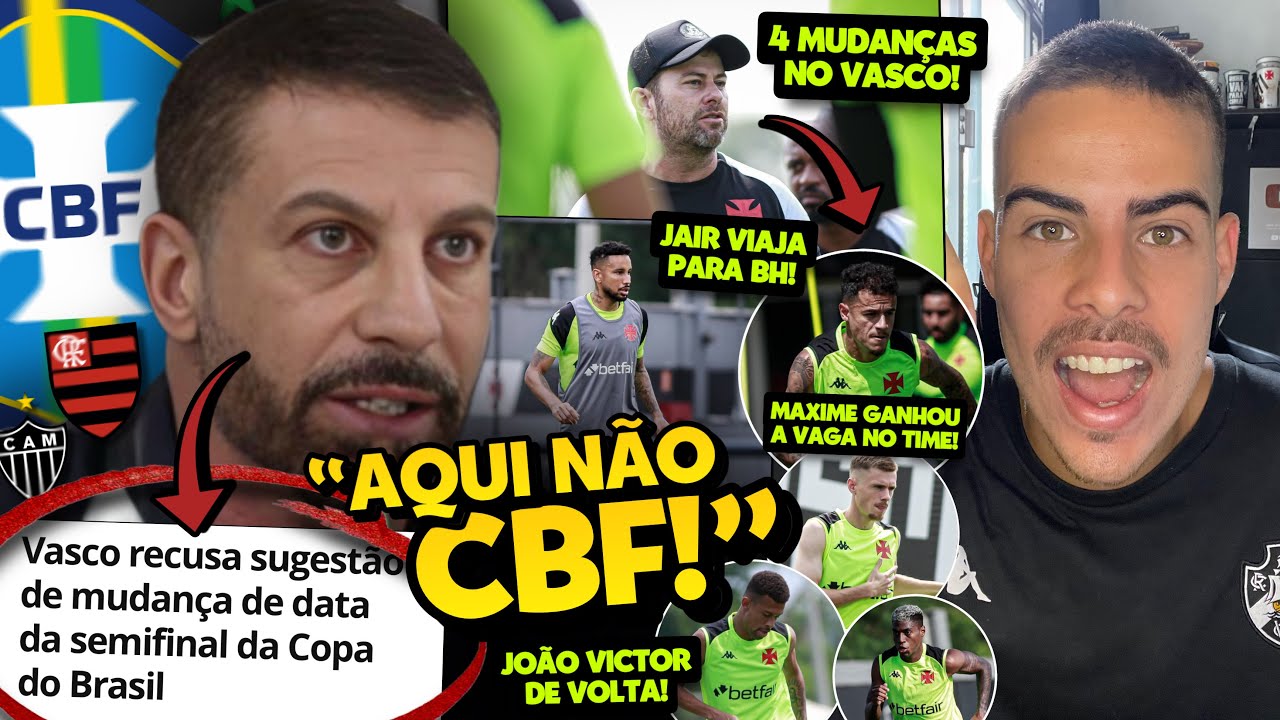 PEDRINHO BATEU NA MESA E RECUSOU PEDIDO DA CBF; RAFAEL PAIVA REALIZOU 4 MUDANÇAS NO TIME DO VASCO!