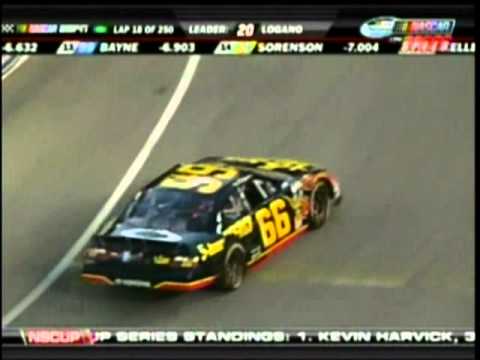Steve Wallace Tire Failure NNS Food City 250 Bristol 2010.mpg
