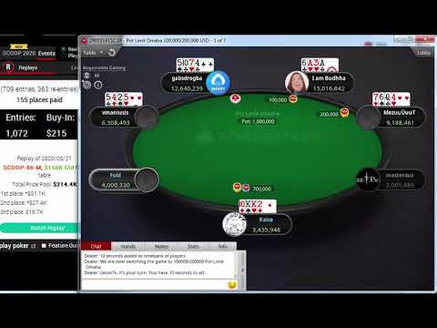 Replay |"MezuuÜuuT" Final table PokerStars SCOOP-86-M: $215 NLHE/PLO [6-Max], $150K Gtd May 21, 2020