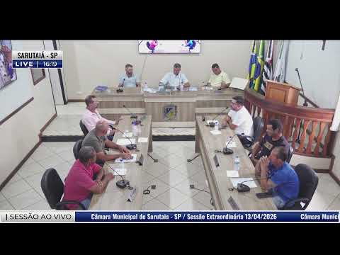 Câmara Municipal de Sarutaia - SP / Sessão Extraordinária 13/04/2026