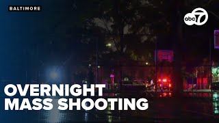 Baltimore mass shooting leaves 8 injured, at least 1 dead overnight