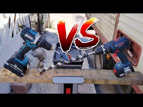 Bosch GSB 18V-LI VS Makita 18v DHP484 - DUEL BETWEEN 18V SCREWDRIVERS