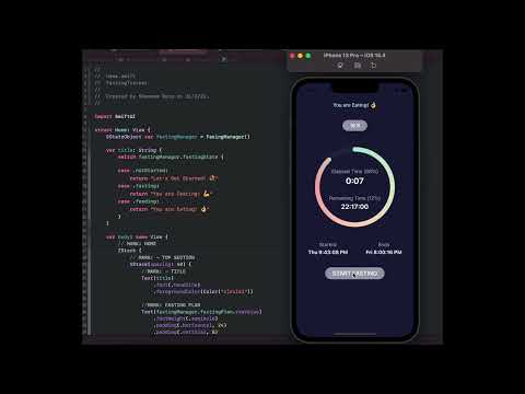 Fasting Tracker iOS app concept using SwiftUI 3.0 🥳