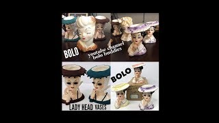 Vintage Lady Head Vases BOLO Facebook Group member Scored at an Estate Sale