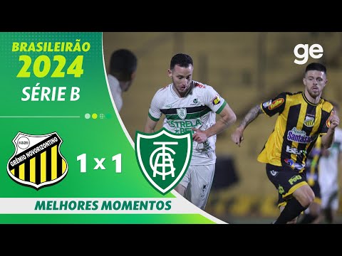 Gols e lances de Novorizontino x América-MG