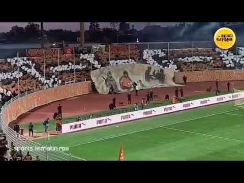 تيفو أورونج بويز يسبق هدف ميهري في مباراة بركان وقسنطينة