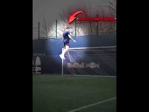 Sesko's Edited Jump vs Ronaldo's Normal Jump..🔥🤯 #ronaldo #sesko #redbull #jump #challenge #cr7