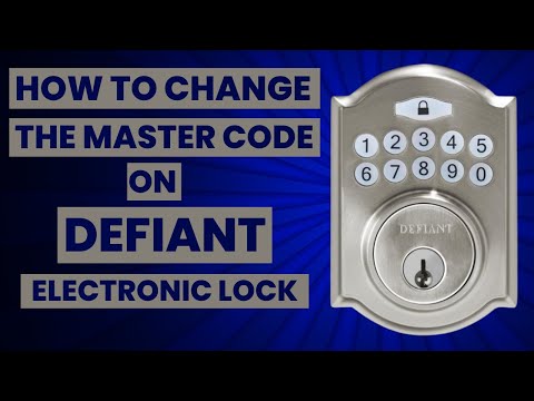 How to Change the Master Code on Defiant Lock