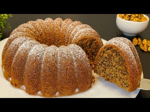 Autumn Walnut Cake 🍂In just 5 minutes! Melts in your mouth! Super easy and delicious🤩