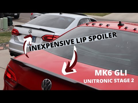 Installing an eBay LIP SPOILER on VW MK6 GLI