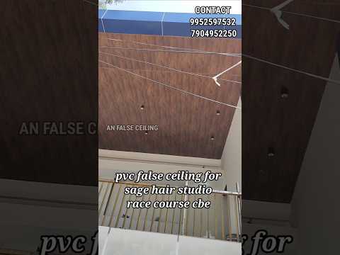 PVC false ceiling project for Sage Hair Studio - Race Course, Coimbatore