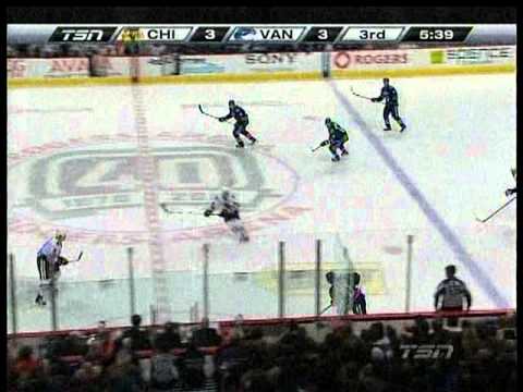 Canucks vs Hawks 3rd period Feb.2011 (Part 2 of 3)